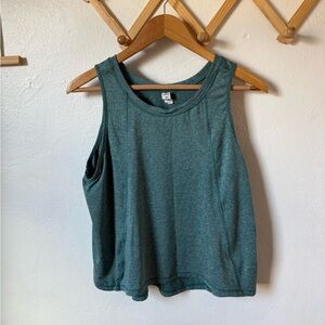 Teal High Neck Workout Tank